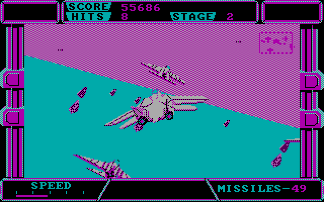 After Burner II IBM PC/Compatibles Screenshot: Numerous planes attack...