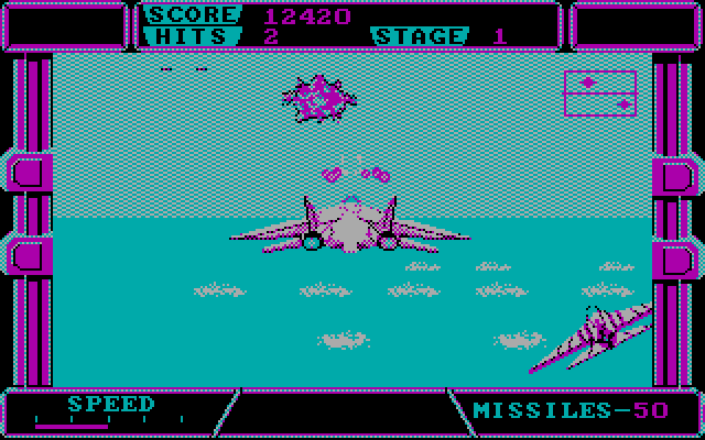 After Burner II IBM PC/Compatibles Screenshot: Enemy plane destroyed!