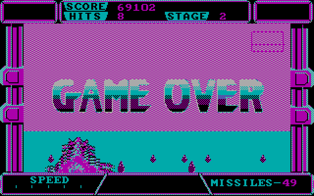 After Burner II IBM PC/Compatibles Screenshot: Game over.