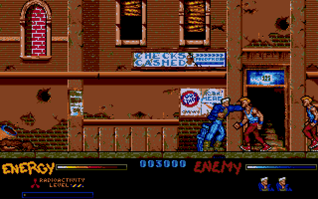 After the War Atari ST Screenshot: Punching opponents.
