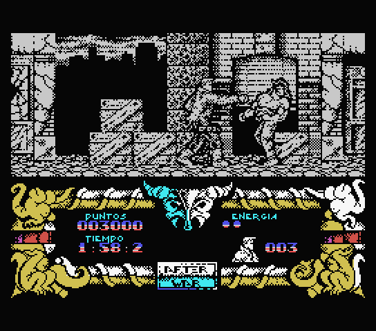 After the War MSX Screenshot: Fighting in progress...