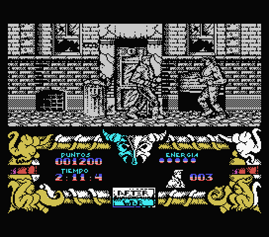 After the War MSX Screenshot: Here comes another guy to fight...