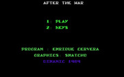 After the War for IBM PC/Compatibles - The main menu.