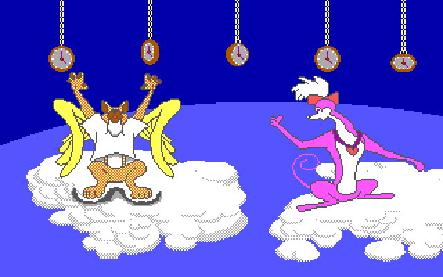 All Dogs Go to Heaven IBM PC/Compatibles Screenshot: I'm in trouble now!
