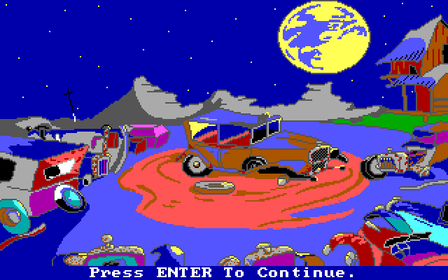 All Dogs Go to Heaven IBM PC/Compatibles Screenshot: You'll need to assemble a puzzle of this image...