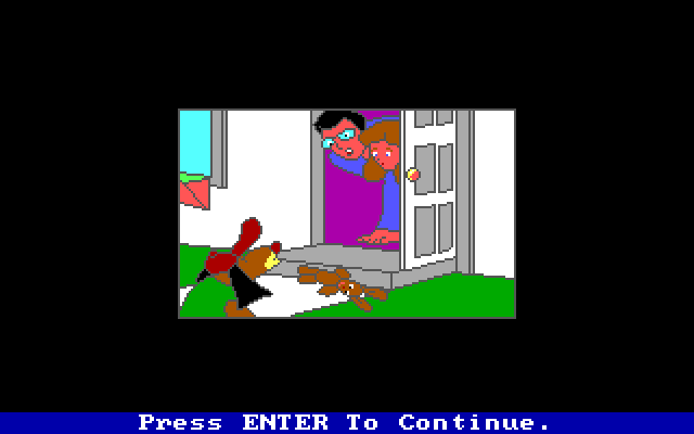 All Dogs Go to Heaven IBM PC/Compatibles Screenshot: A successful mission!