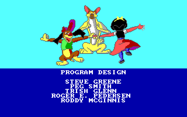 All Dogs Go to Heaven IBM PC/Compatibles Screenshot: One of several credits screens.