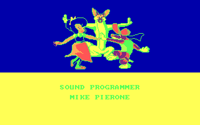 All Dogs Go to Heaven IBM PC/Compatibles Screenshot: One of several credits screens.