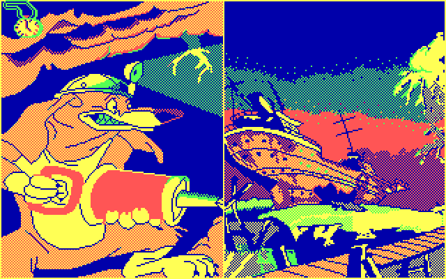 All Dogs Go to Heaven IBM PC/Compatibles Screenshot: The first slide in the game...