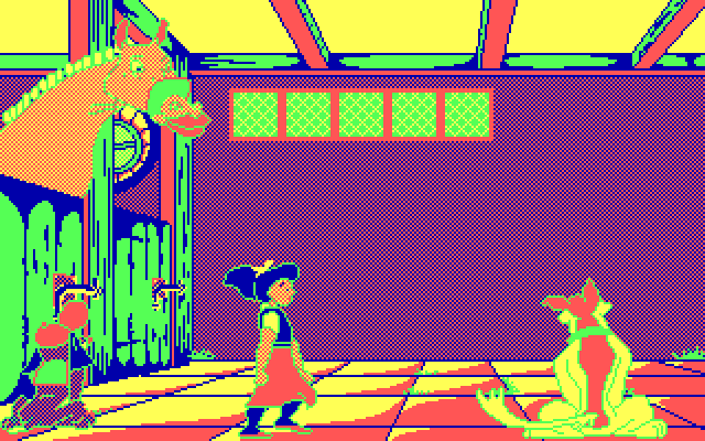 All Dogs Go to Heaven IBM PC/Compatibles Screenshot: In the barnyard...