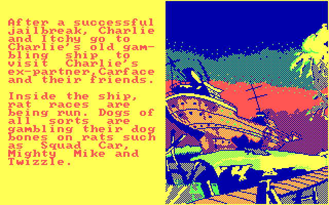 All Dogs Go to Heaven IBM PC/Compatibles Screenshot: The story so far...