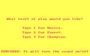 All Dogs Go to Heaven for IBM PC/Compatibles - What skill level would you llike?