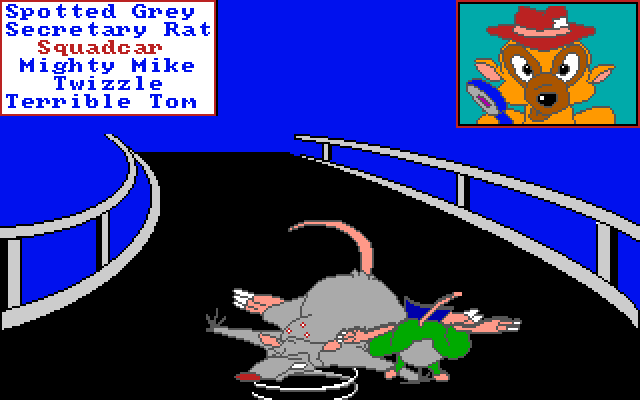 All Dogs Go to Heaven Amiga Screenshot: Don't stumble on the manhole covers!