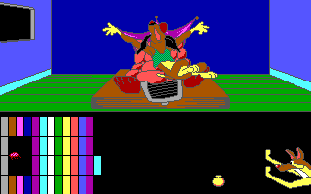 All Dogs Go to Heaven Amiga Screenshot: A Breakout style mini-game.