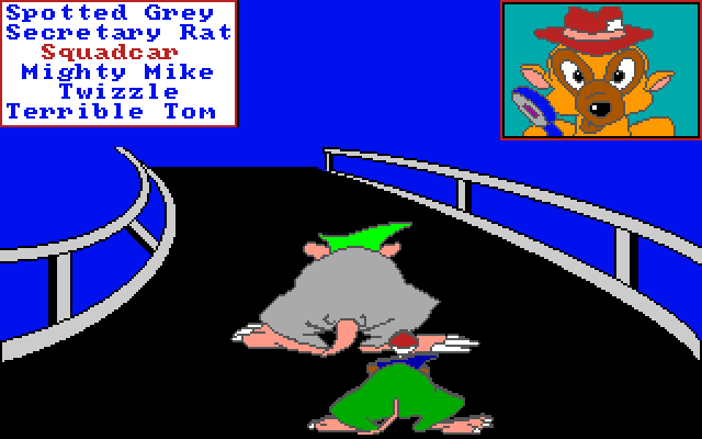 All Dogs Go to Heaven Amiga Screenshot: A rat race!