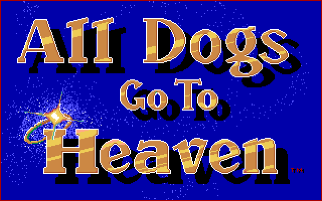 All Dogs Go to Heaven Amiga Screenshot: Title screen.