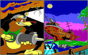 All Dogs Go to Heaven for Amiga - One of several slides showing the story so far...