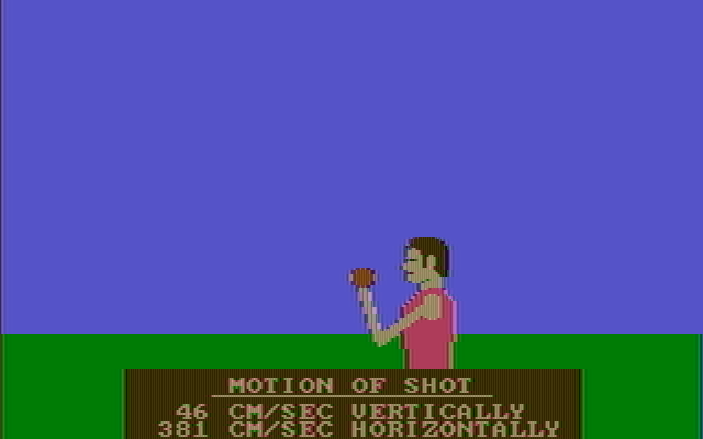 Olympic Decathlon IBM PC/Compatibles Screenshot: Beginning the event...