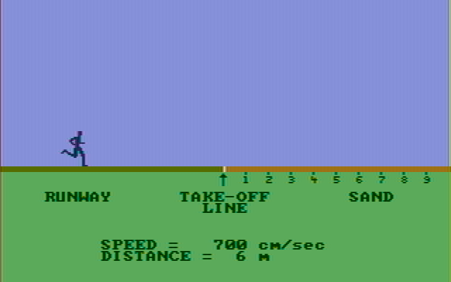 Olympic Decathlon IBM PC/Compatibles Screenshot: Running...
