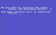 Olympic Decathlon for IBM PC/Compatibles - First, setup the athletes.