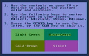 Olympic Decathlon for IBM PC/Compatibles - Color adjustment screen.