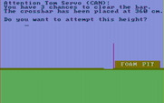 Olympic Decathlon for IBM PC/Compatibles - Starting the pole vault.