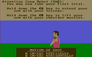 Olympic Decathlon for IBM PC/Compatibles - Instructions for the shot put.