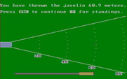 Olympic Decathlon for IBM PC/Compatibles - Here's the results...