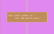 Olympic Decathlon for IBM PC/Compatibles - On to the first event, the 100-meter dash!