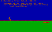 Olympic Decathlon for IBM PC/Compatibles - Instructions for the hurdles.