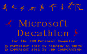 Olympic Decathlon for IBM PC/Compatibles - Title screen.