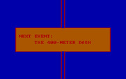 Olympic Decathlon for IBM PC/Compatibles - Time for the next event.