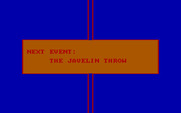 Olympic Decathlon for IBM PC/Compatibles - Javelin throw is next.