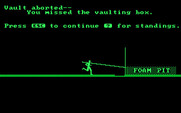 Olympic Decathlon for IBM PC/Compatibles - Oops, I missed the vaulting box.