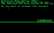 Olympic Decathlon for IBM PC/Compatibles - High jump...ready to attempt this height?