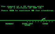 Olympic Decathlon for IBM PC/Compatibles - Jump results.