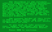 Olympic Decathlon for IBM PC/Compatibles - About decathlon.
