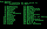 Olympic Decathlon for IBM PC/Compatibles - What country do you want to represent?