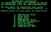 Olympic Decathlon for IBM PC/Compatibles - You can also practice individual events.