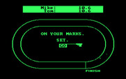 Olympic Decathlon for IBM PC/Compatibles - Running around the track again...400 meters this time.