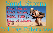 Sandstorm for IBM PC/Compatibles - The main menu.