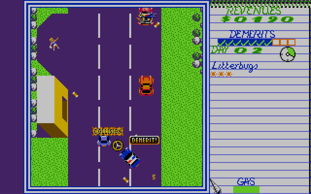 APB Atari ST Screenshot: Collision!