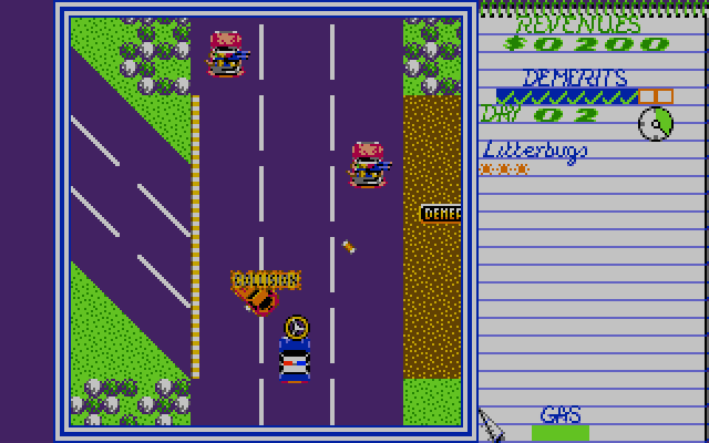 APB Atari ST Screenshot: Another collision!