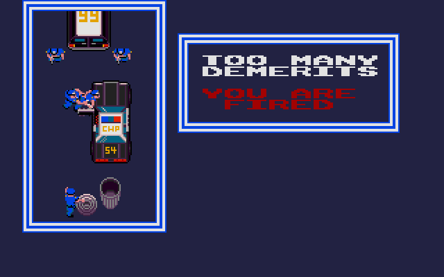 APB Atari ST Screenshot: Game over.
