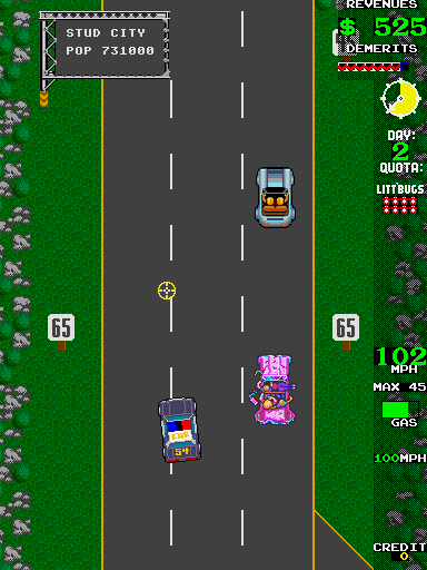 APB Arcade Screenshot: Looking for suspects...