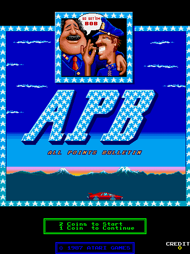 APB Arcade Screenshot: Title screen.