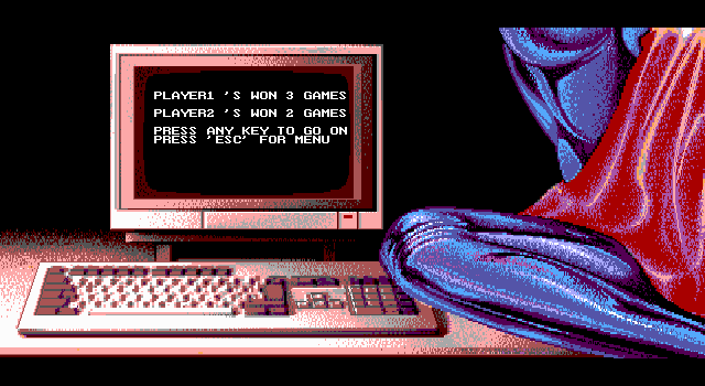 Blue Angel 69 IBM PC/Compatibles Screenshot: The game keeps track of how many rounds you have won...