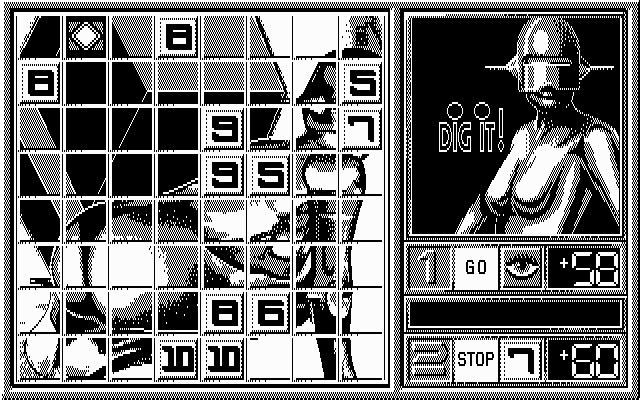 Blue Angel 69 IBM PC/Compatibles Screenshot: Only negative value tiles are left now...