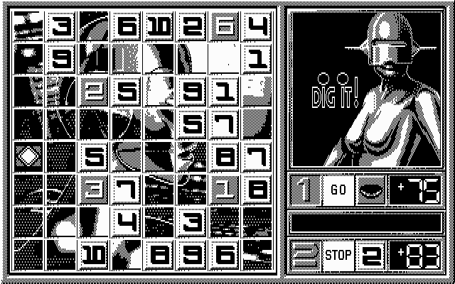 Blue Angel 69 IBM PC/Compatibles Screenshot: The background image is revealed as tiles are selected...