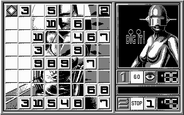 Blue Angel 69 IBM PC/Compatibles Screenshot: Some values are negative values; here, -2 is about to be selected...
